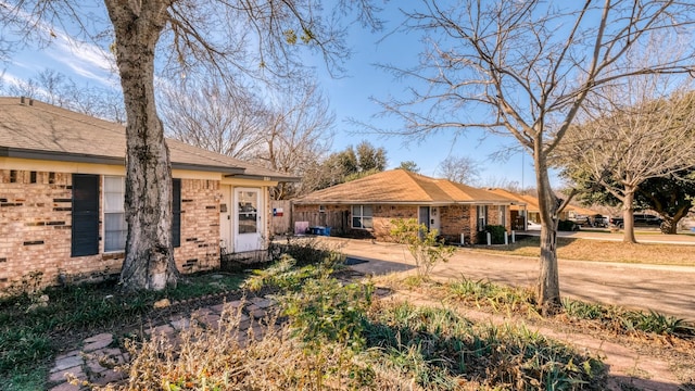 view of single story home