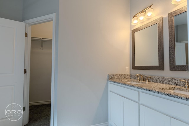 bathroom featuring vanity