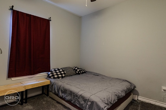 view of carpeted bedroom