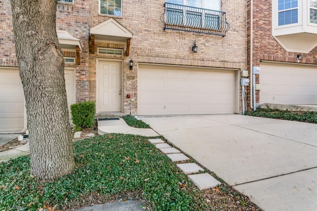 entrance to property with a garage