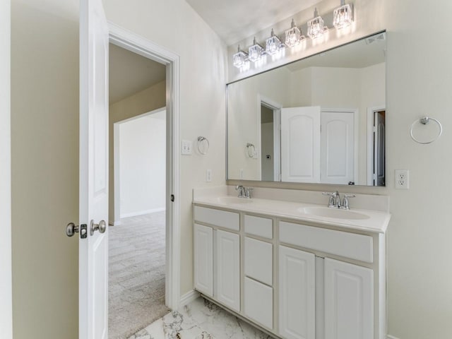 bathroom with vanity