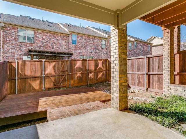 view of patio with a deck