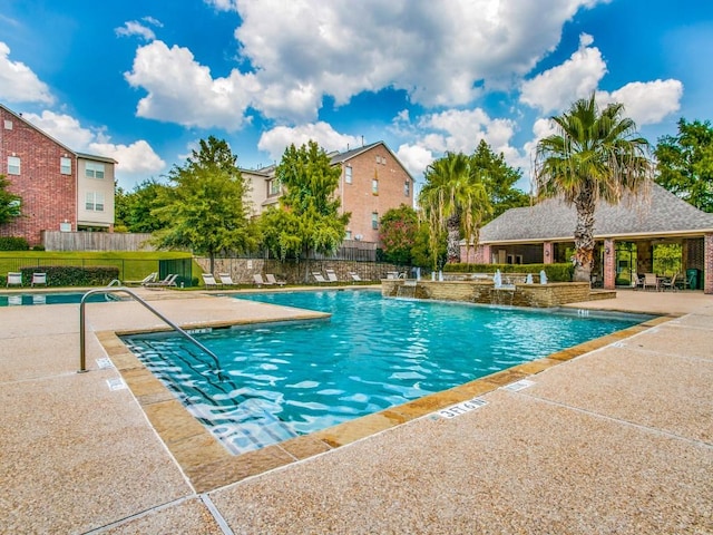 view of pool with a patio area