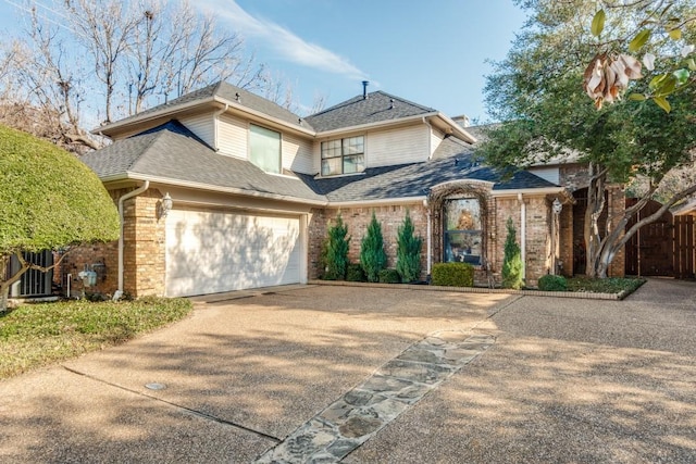 front of property featuring a garage