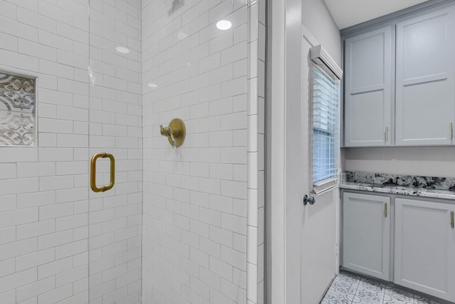 bathroom featuring walk in shower