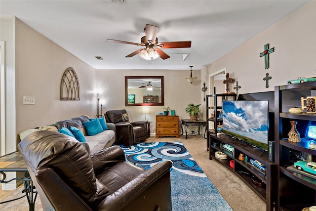 view of carpeted living room