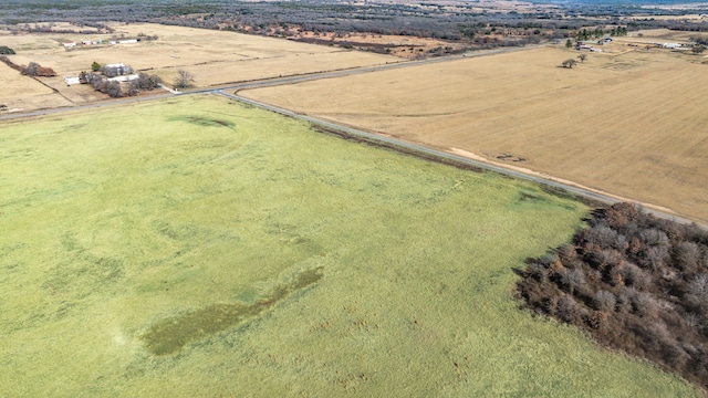 drone / aerial view with a rural view