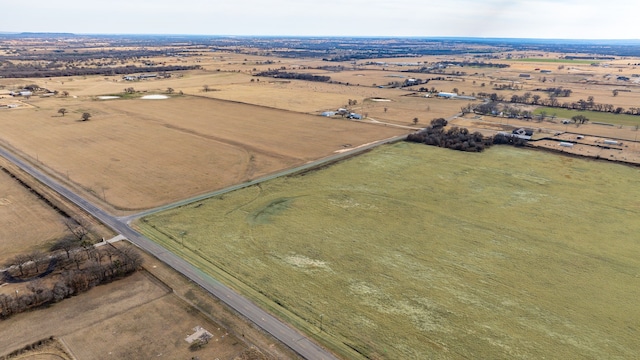 bird's eye view with a rural view