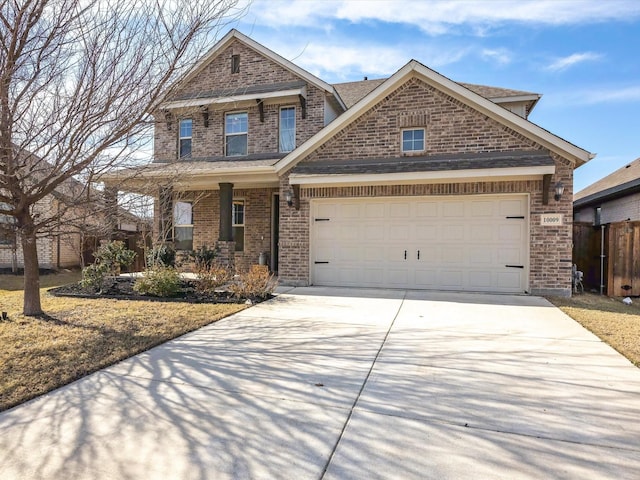 craftsman-style house featuring a garage