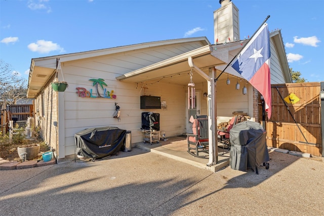 back of house featuring a patio area