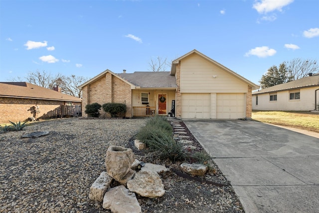 ranch-style house featuring a garage