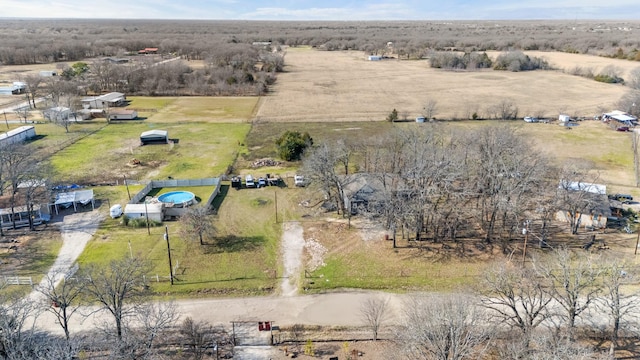 bird's eye view featuring a rural view