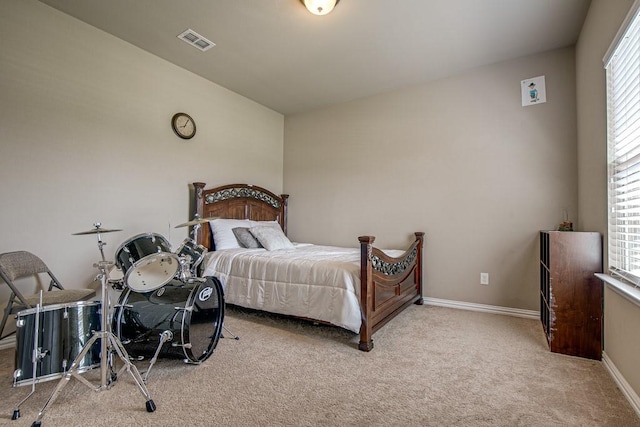 view of carpeted bedroom