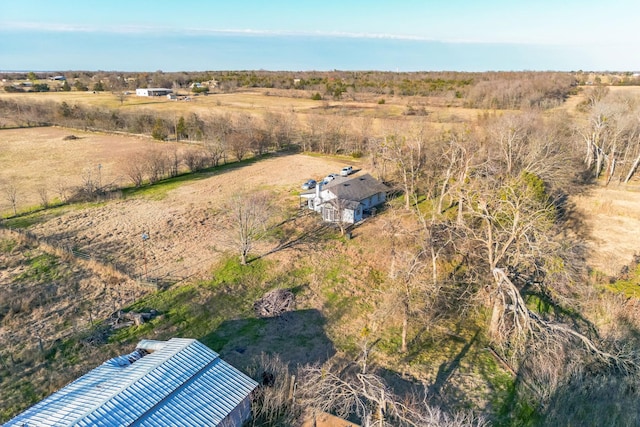 drone / aerial view featuring a rural view