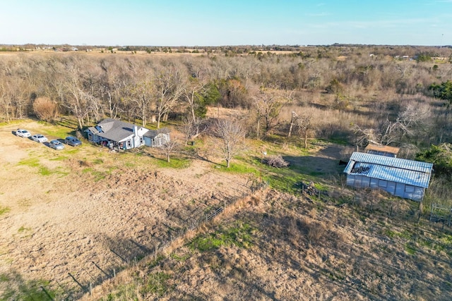 aerial view with a rural view