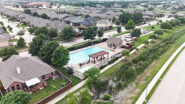 birds eye view of property featuring a residential view