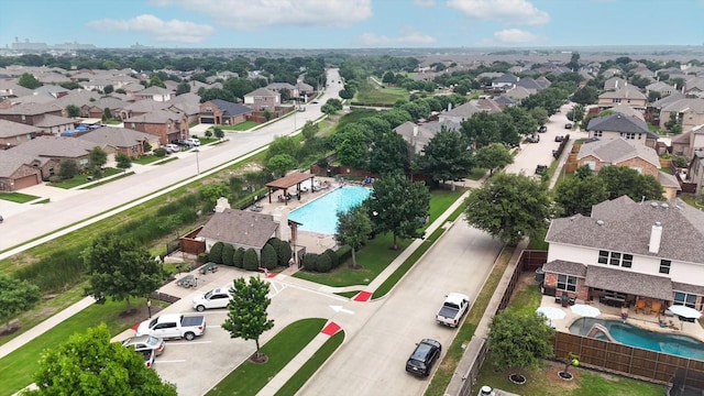 bird's eye view featuring a residential view