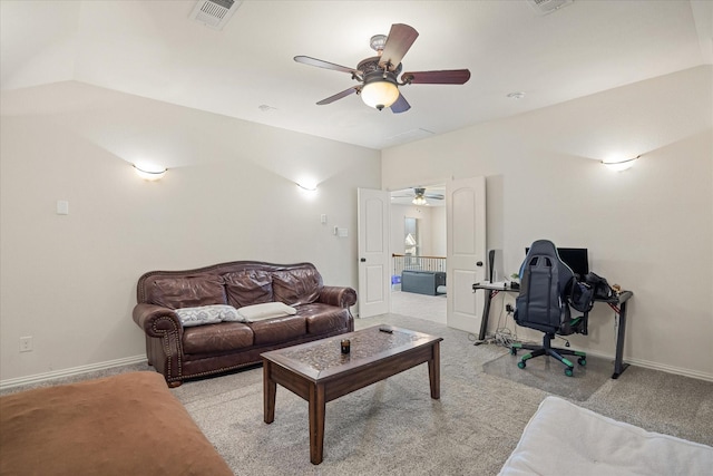 view of carpeted living room