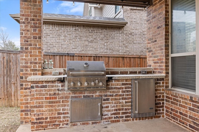 view of patio / terrace featuring a grill and area for grilling