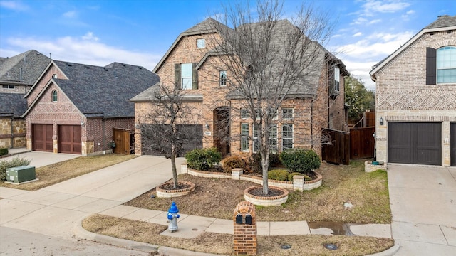 view of front property with a garage