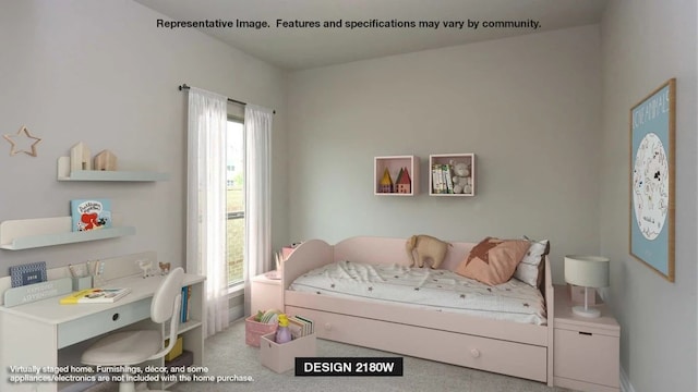 view of carpeted bedroom