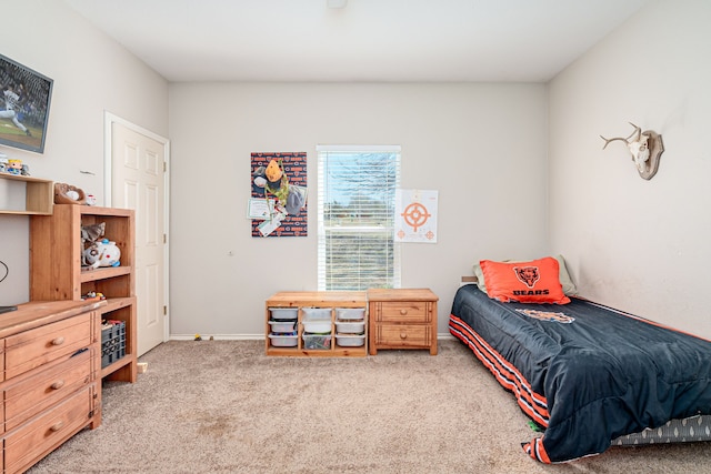 bedroom with carpet flooring