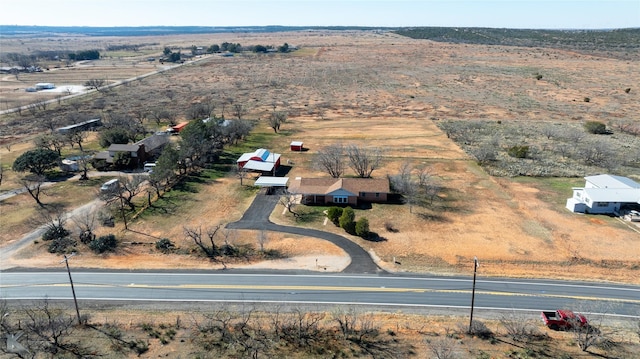 drone / aerial view featuring a rural view