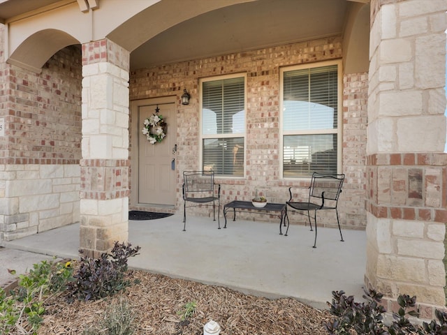 entrance to property with covered porch