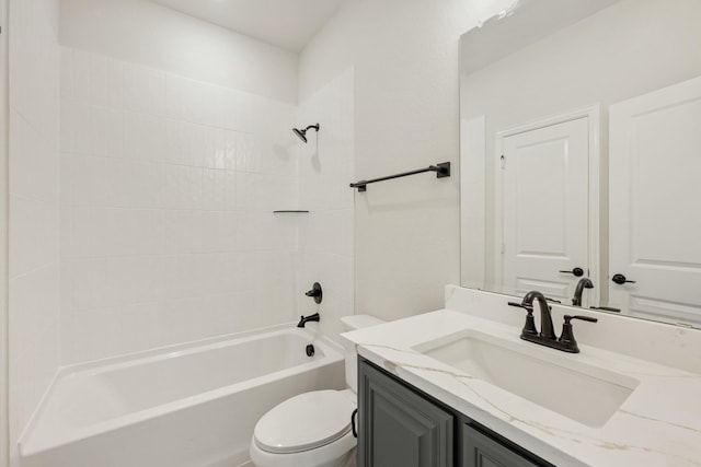 1233 Sylvia St, Desoto, TX 75115 - bathroom featuring toilet, vanity, and shower / bathtub combination