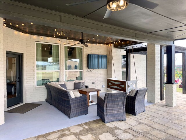 view of patio / terrace featuring an outdoor kitchen and grilling area