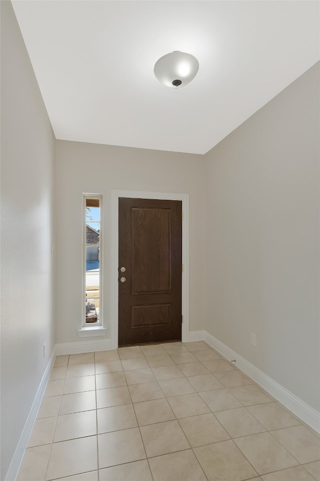 view of tiled foyer entrance