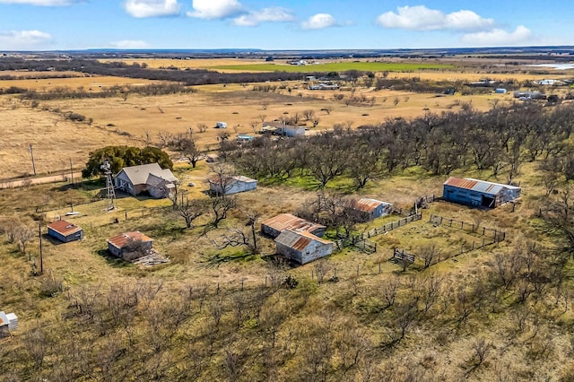 drone / aerial view featuring a rural view