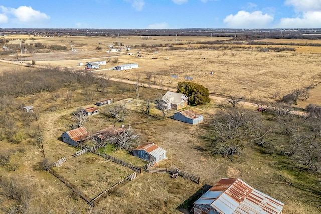 bird's eye view featuring a rural view