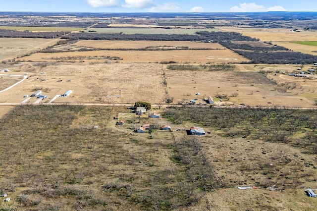 bird's eye view featuring a rural view