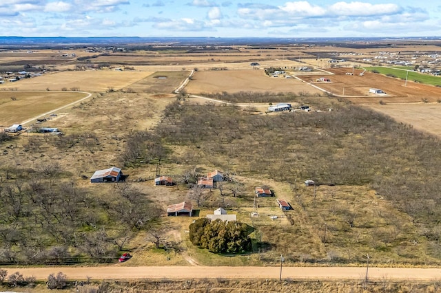 aerial view featuring a rural view