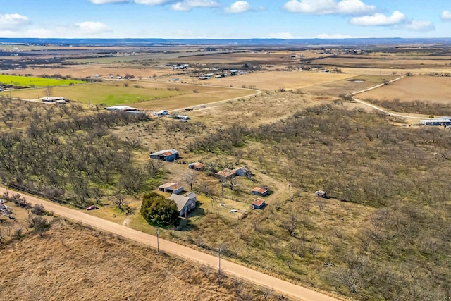 drone / aerial view featuring a rural view