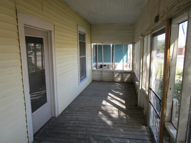 view of sunroom