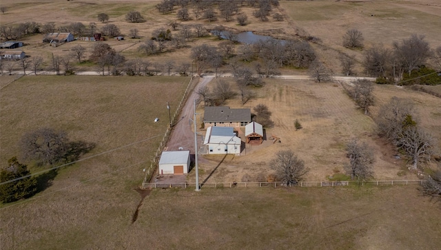 drone / aerial view featuring a rural view