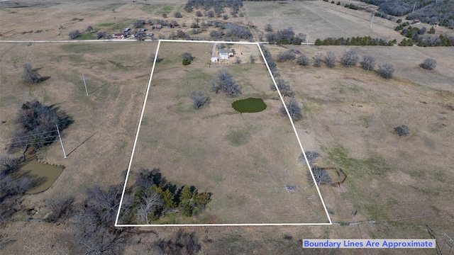 aerial view with a rural view