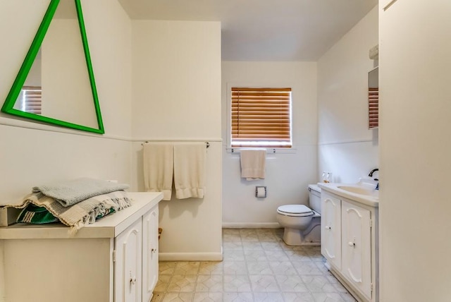 bathroom featuring toilet and vanity