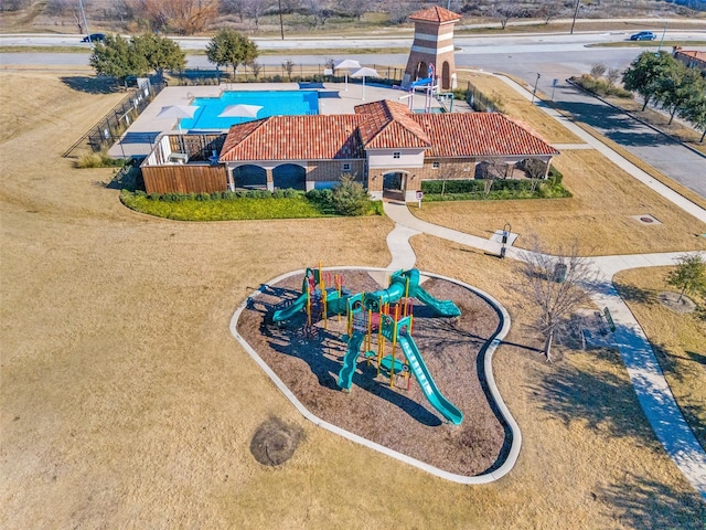 birds eye view of property