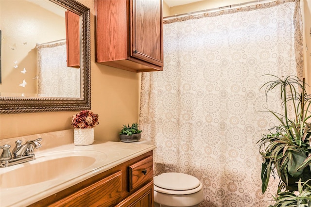 bathroom featuring toilet and vanity