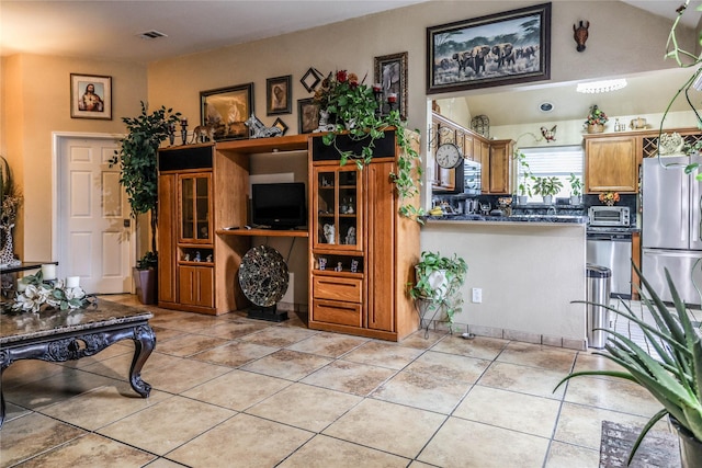 view of tiled living room