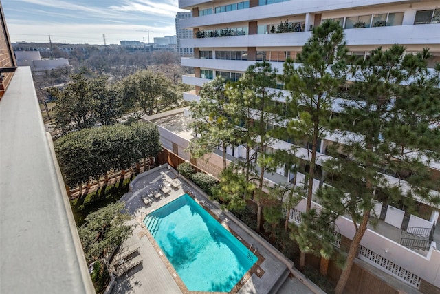 view of pool