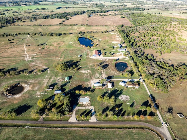 aerial view with a rural view