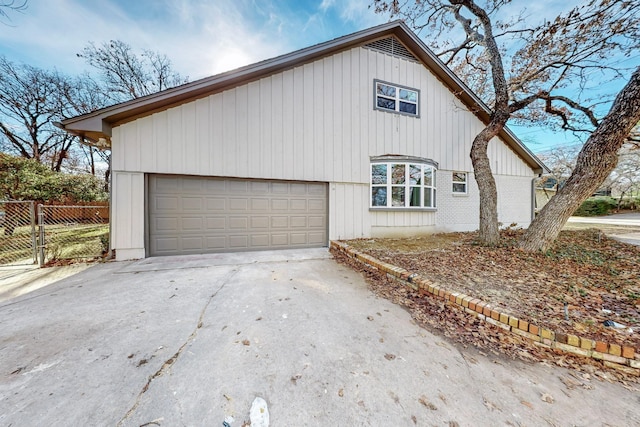 view of home's exterior featuring a garage