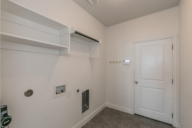 laundry room with washer hookup and hookup for an electric dryer