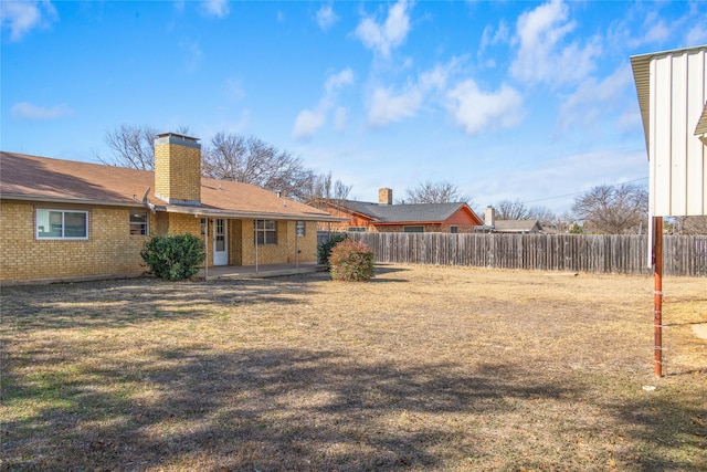 view of yard with a patio