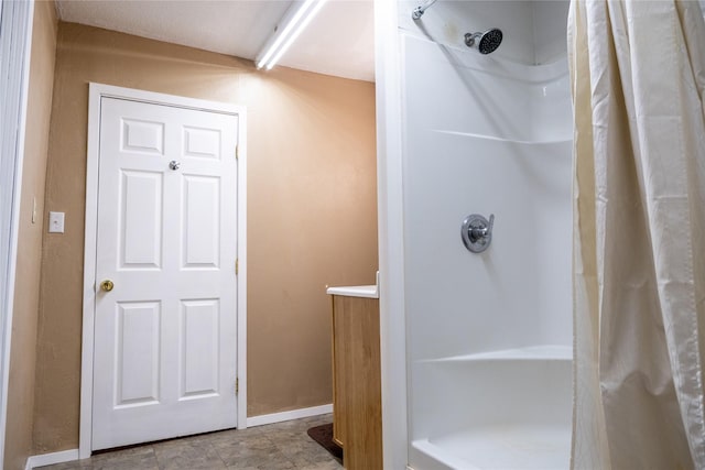 bathroom with walk in shower