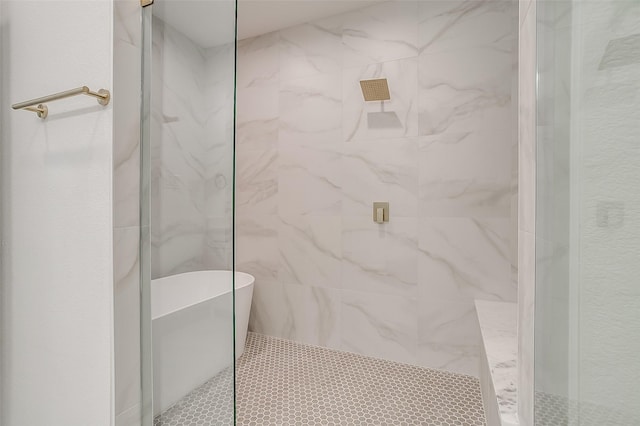 bathroom with an enclosed shower